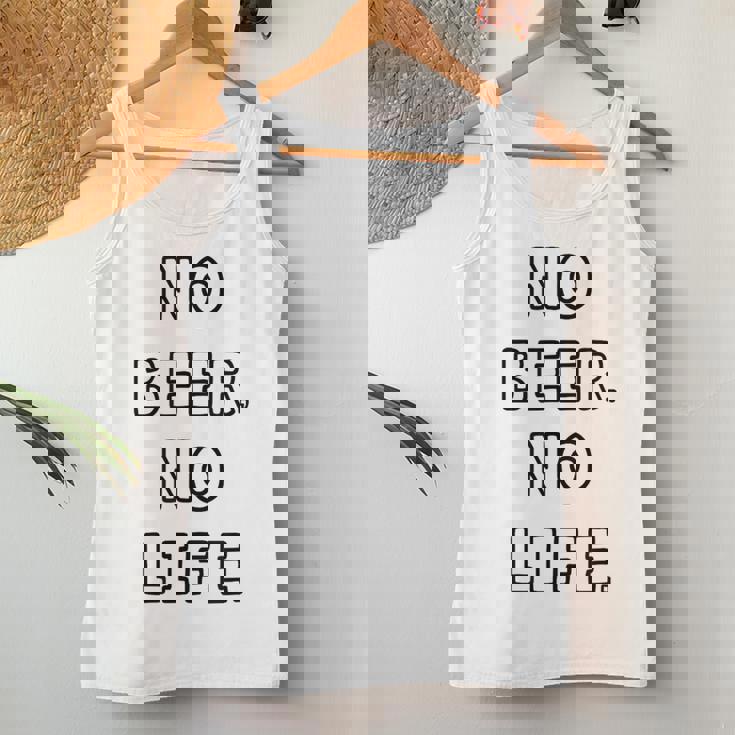 No Beer No Life ノービアーノーライフ ビール おもしろ かわいい レディースタンクトップ 面白い贈り物