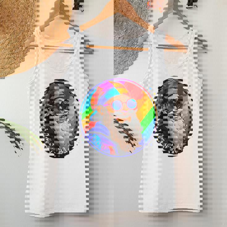 Santaclaus Rainbow 長袖tシャツ レディースタンクトップ 面白い贈り物