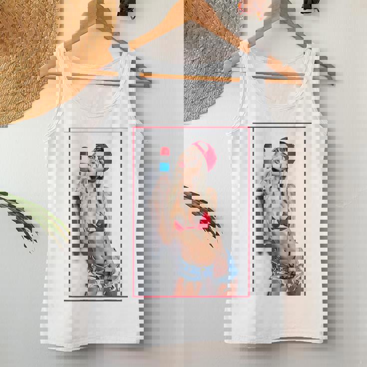 Sexy Girl グラフィックtシャツ セクシーアイスポップピンナップ 3 バックプリント レディースタンクトップ 面白い贈り物