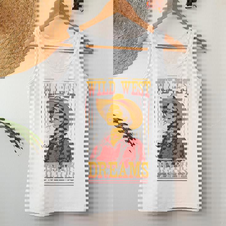 Wild West Dreams Country Western Cowgirl Rodeo グラフィック レディースタンクトップ 面白い贈り物