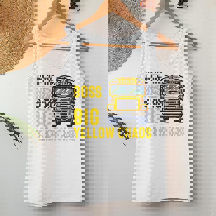 おかしなスクールバス運転手感謝 男性 女性 退職 レディースタンクトップ 面白い贈り物