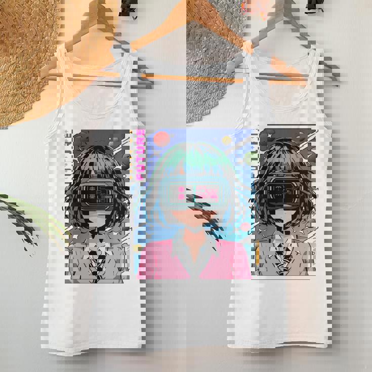 かわいいアニメの女の子 長袖tシャツ レディースタンクトップ 面白い贈り物