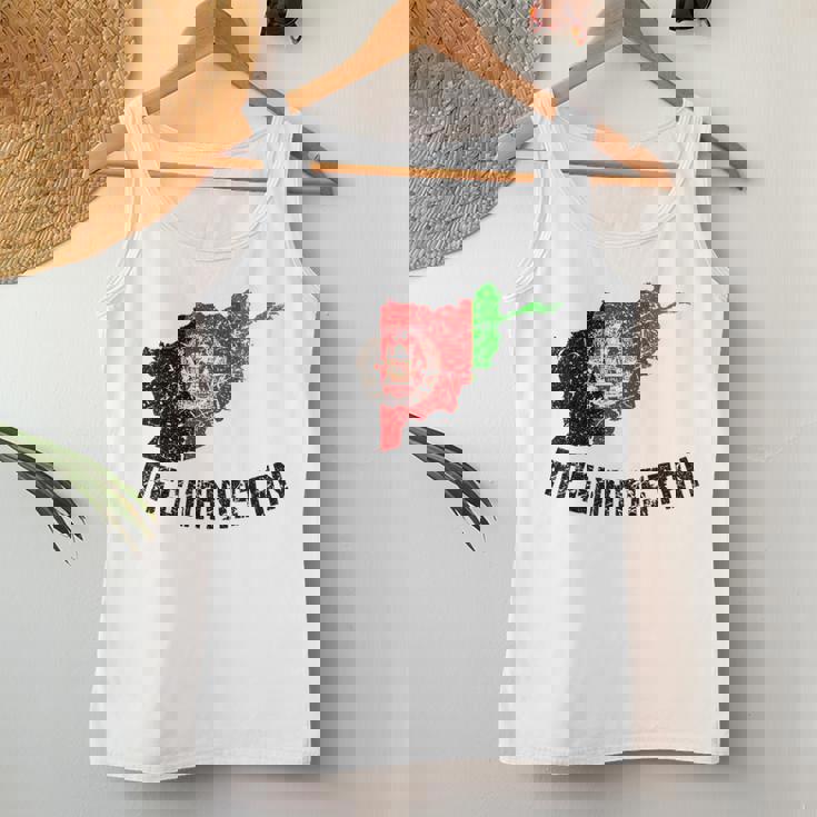 アフガニスタンの国旗 アンティーク調 男性 女性 キッズ アフガニスタン レディースタンクトップ 面白い贈り物