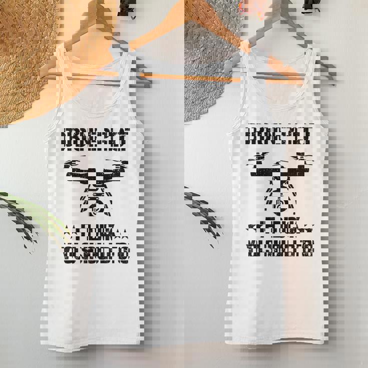 ドローン パイロット If I Duck Youhould Too ドローン フライングドローン Rc レディースタンクトップ 面白い贈り物