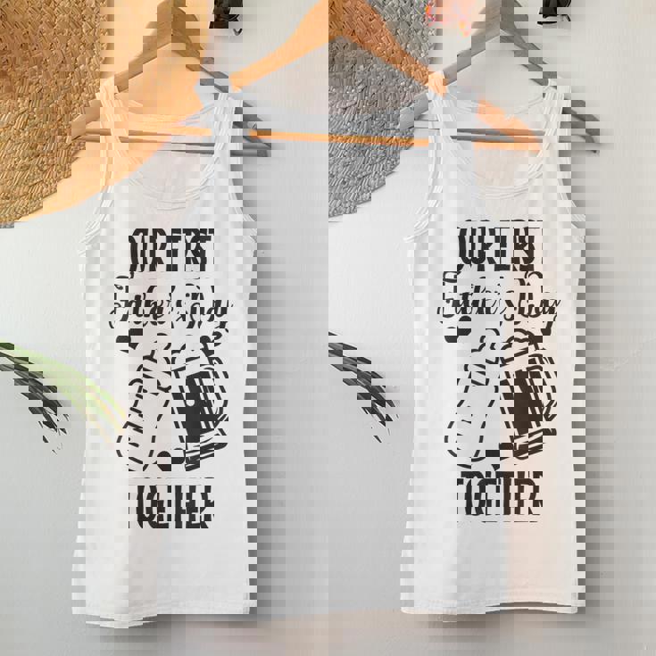 初めての父の日 Together Beer First Time Dad レディースタンクトップ 面白い贈り物