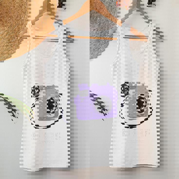 古希祝い 旅行好き 写真好き 撮影好き カメラ レトロ 父 母 男性 女性 70歳お祝い Ready To Travel レディースタンクトップ 面白い贈り物