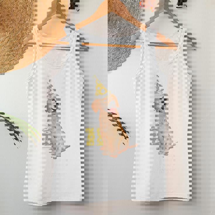 古希祝い 犬好き 男性 女性 父 母 古希 お祝い 70歳 かわいい 犬 ゴールデンレトリバー おもしろ レディースタンクトップ 面白い贈り物