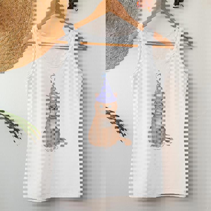 喜寿祝い 猫好き 男性 女性 喜寿 お祝い 77歳 かわいい ねこ おしゃれ 猫 紫色 レディースタンクトップ 面白い贈り物