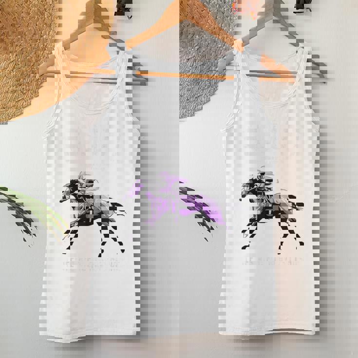 喜寿祝い 競馬好き うま 馬好き 父 母 男性 女性 77歳お祝い Life's Race Always Chase レディースタンクトップ 面白い贈り物