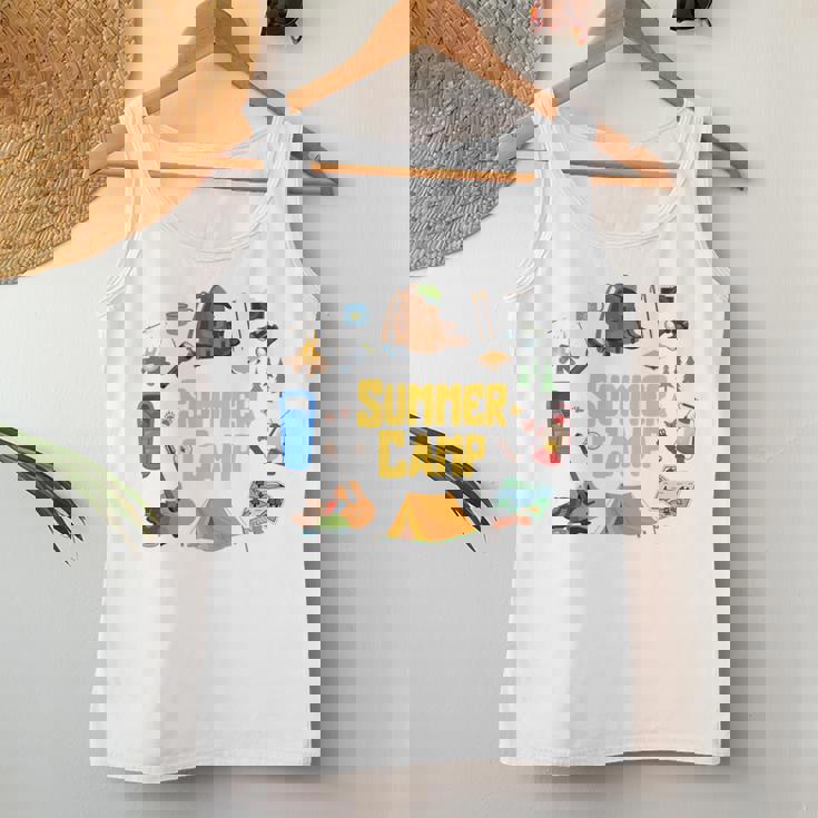 夏のキャンプ旅行 キャンパー キッズ 女の子 男の子 お揃い 長袖tシャツ レディースタンクトップ 面白い贈り物