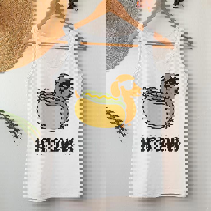 面白い犬 ホットドッグ 食通 駄洒落ギフト 男性 女性 キッズ 男の子 女の子 レディースタンクトップ 面白い贈り物