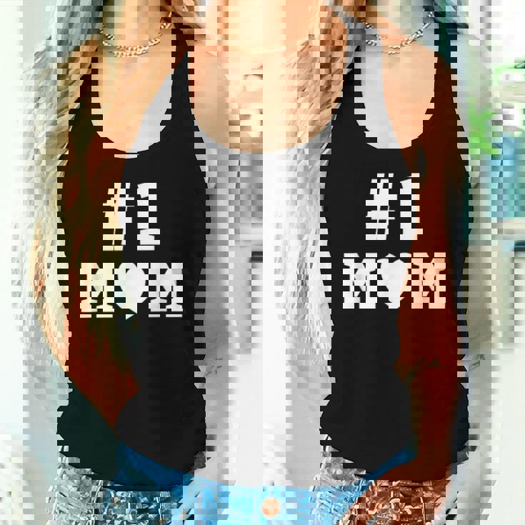 1 Mom Number One Mom Love Mama Mother Mother's Day Women Tank Top Gifts for Her