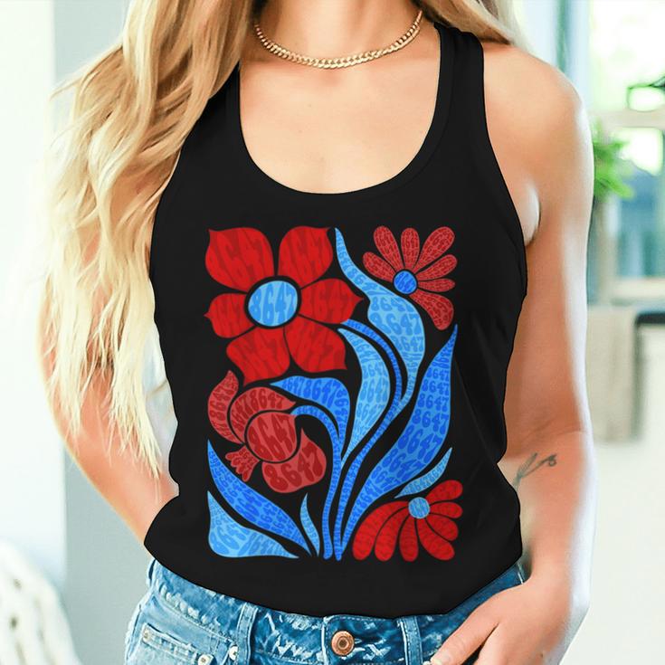 8647 4Th Of July Usa Us American Flag Boho Women Tank Top - Monsterry