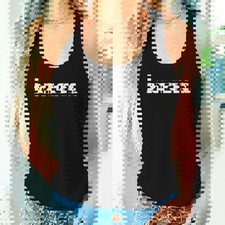 Banana バナナドット ロゴ バナナ パロディ おもしろ ギャグ ハイブランド レディースタンクトップ 彼女への贈り物