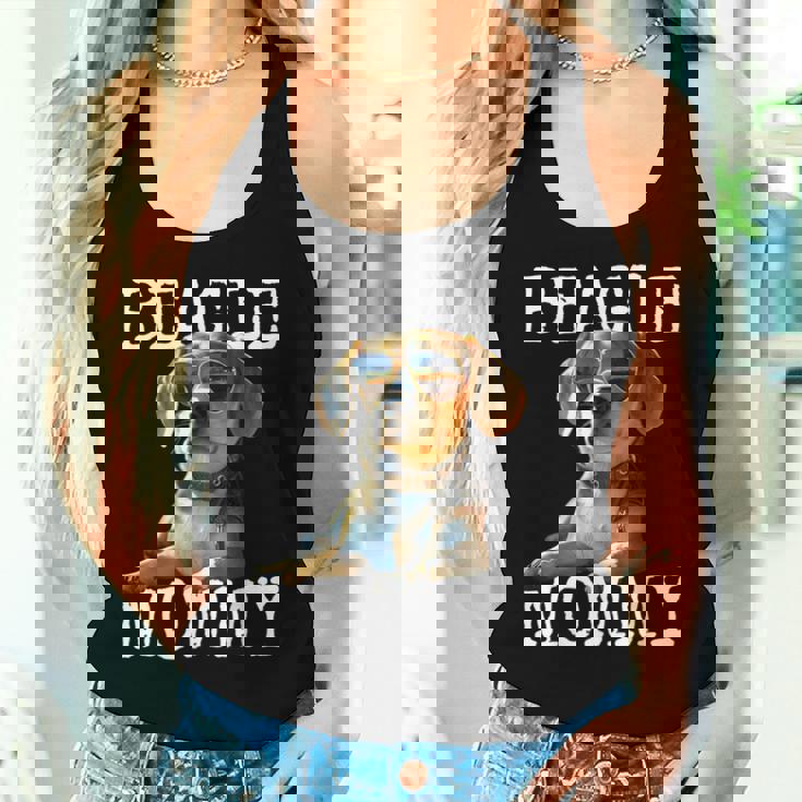 Beagle Mommyビーグル ママ フンデ ママについてつぶやく イングリッシュ・ビーグル ママ レディースタンクトップ 彼女への贈り物