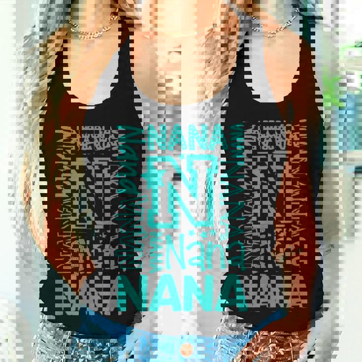 Cheery Nana Grandma レタープリント レディースタンクトップ 彼女への贈り物