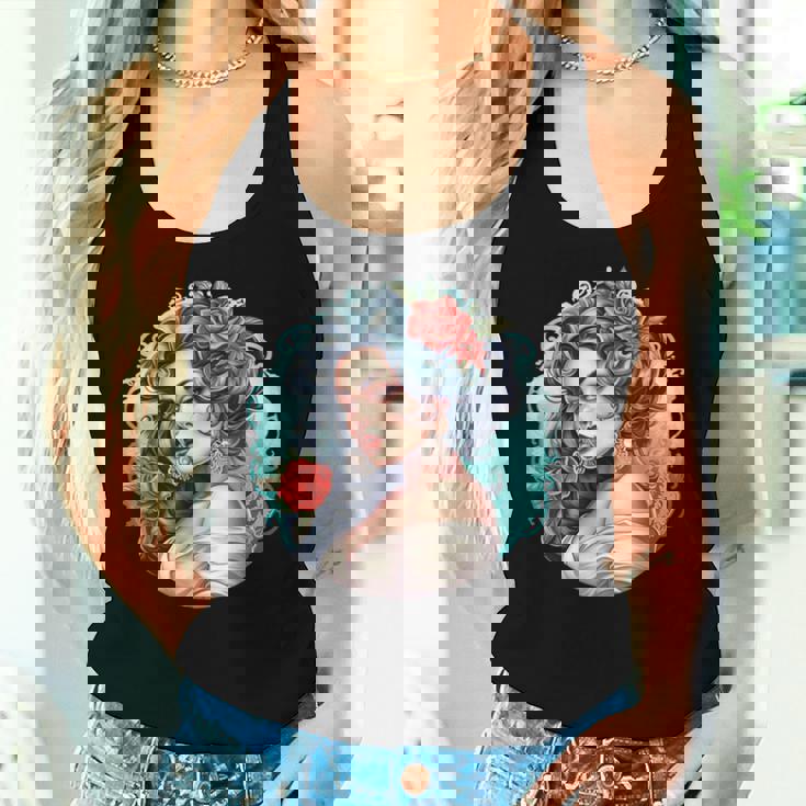 Chicano Girl メキシコ系アメリカ人 シカーノ ヒスパニック ラティーナ レディースタンクトップ 彼女への贈り物