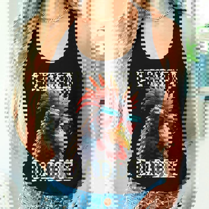 Chicken Daddy チキンパパ ニワトリ お父さん 農家 養鶏場 父の日 レディースタンクトップ 彼女への贈り物