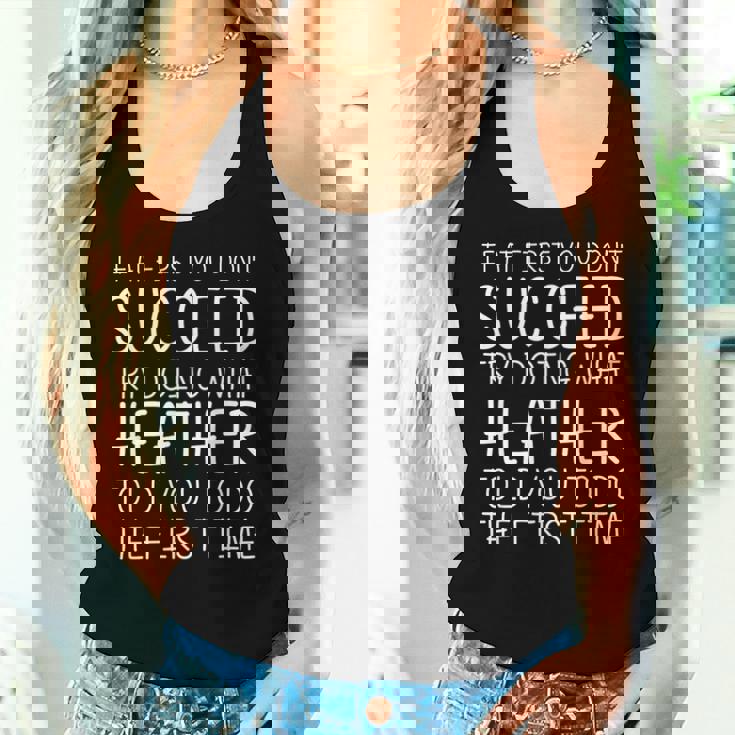 Custom Name Girl Mom Wife Birthday Presents Heather Name Personalized Birthday Christmas Joke Women Tank Top Gifts for Her