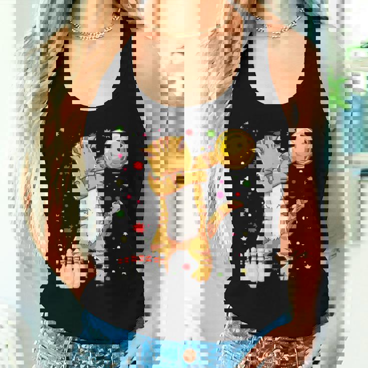 Dabbing Cat ボウリングシャツ 面白いボウリングギフト 猫 お母さん 女の子 レディースタンクトップ 彼女への贈り物