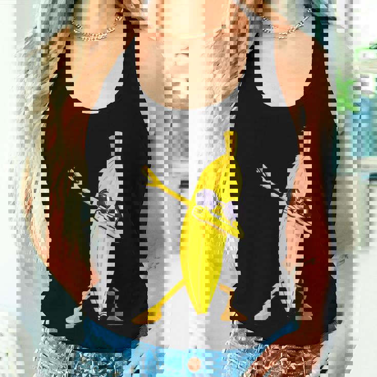 Dabbing バナナ ハワイアン トロピカル フルーツ好き 男性 女性 キッズ レディースタンクトップ 彼女への贈り物