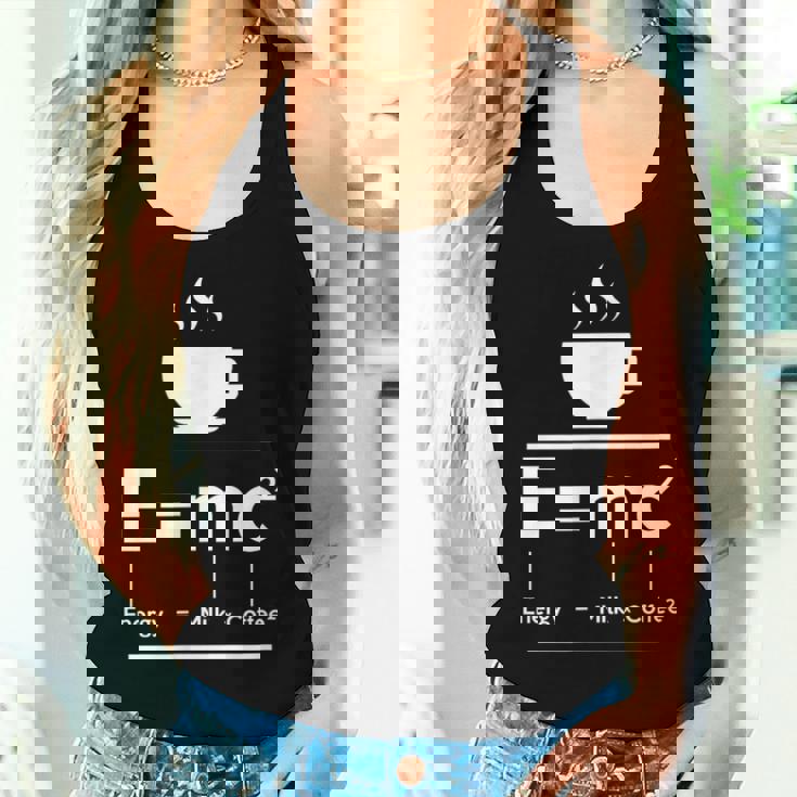 EMc2 Means Energy Milk X Coffee2 レディースタンクトップ 彼女への贈り物
