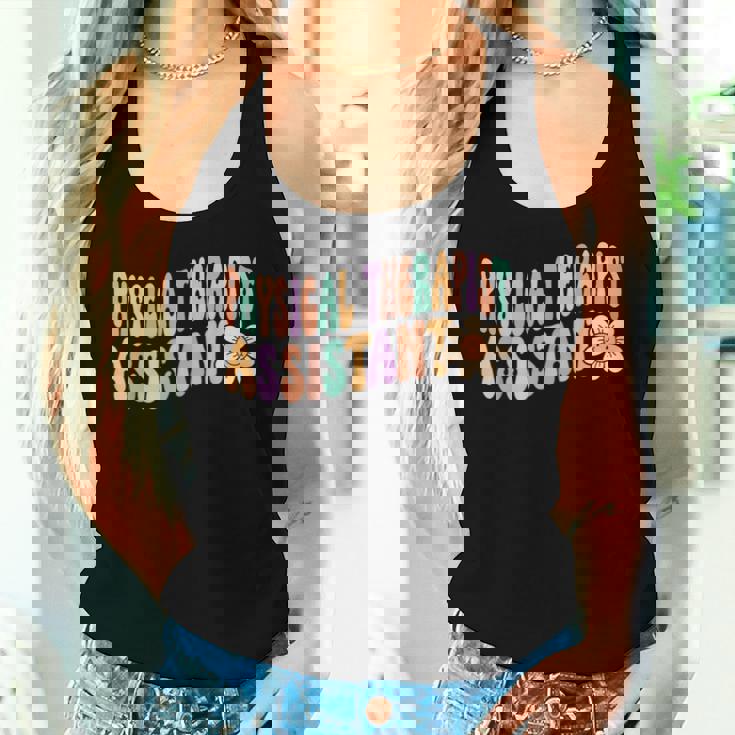 Groovy 理学療法士アシスタント デイジーフラワー レトロ Pta レディースタンクトップ 彼女への贈り物