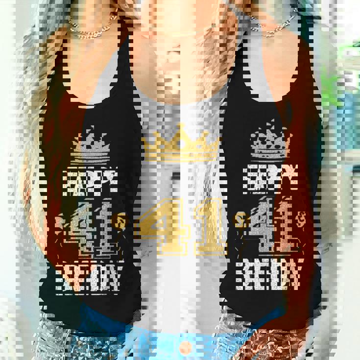 Happy 41St Birthday アイデア 41歳の男性と女性に レディースタンクトップ 彼女への贈り物