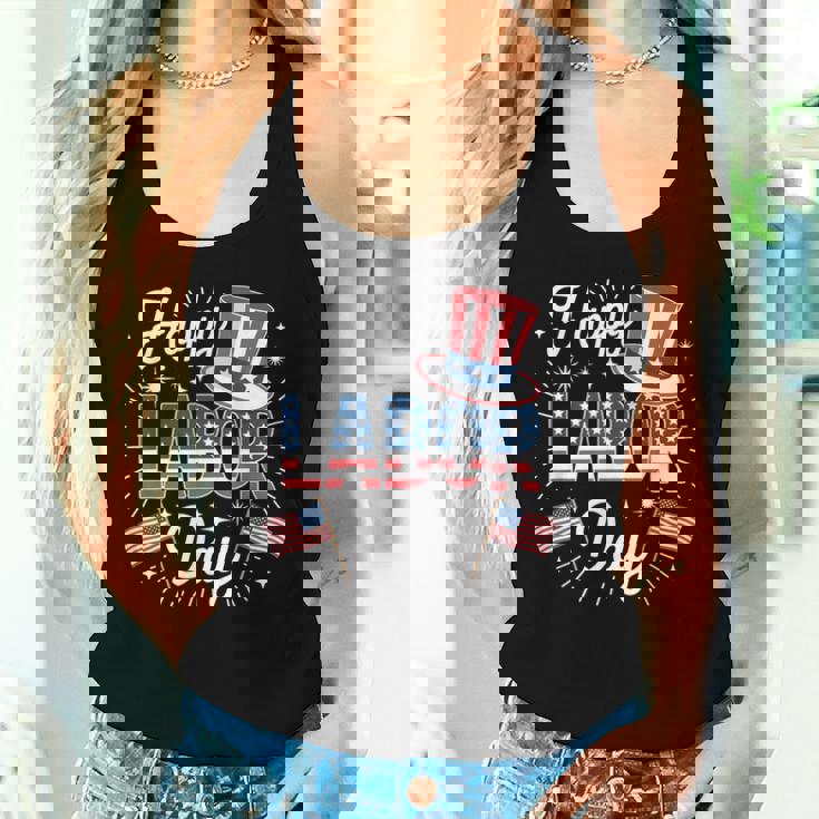 Happy Labor Day Patriotic Union Workers Usa Flag Women Women Tank Top Gifts for Her