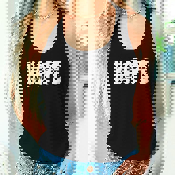 Hope Romans 15 13 レトロ グルービー 面白い クリスチャン 信仰 聖書 J レディースタンクトップ 彼女への贈り物