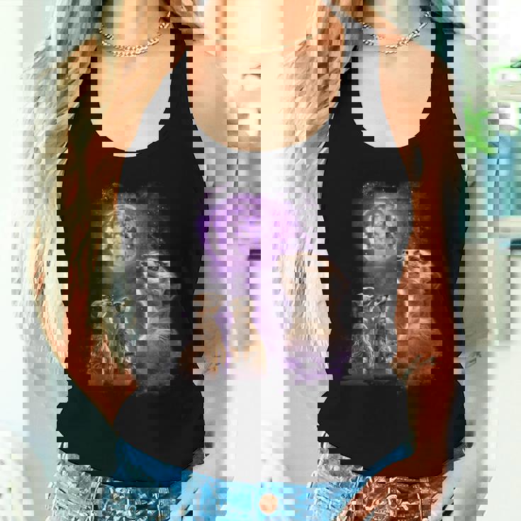 Howling At The Moon シャツ 面白いミーアキャットシャツ ミーアキャット レディースタンクトップ 彼女への贈り物