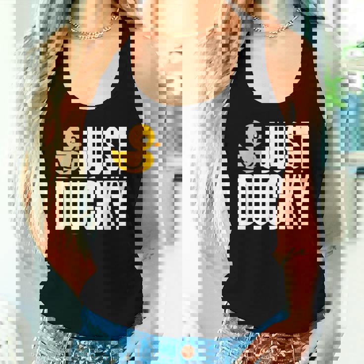 Just Duckyラバーダック レディースタンクトップ 彼女への贈り物