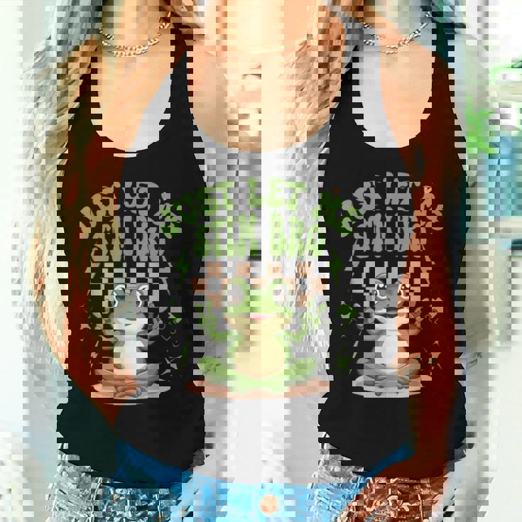 Just Let Metim Bro Groovy Let Metim Bro自閉症啓発 レディースタンクトップ 彼女への贈り物