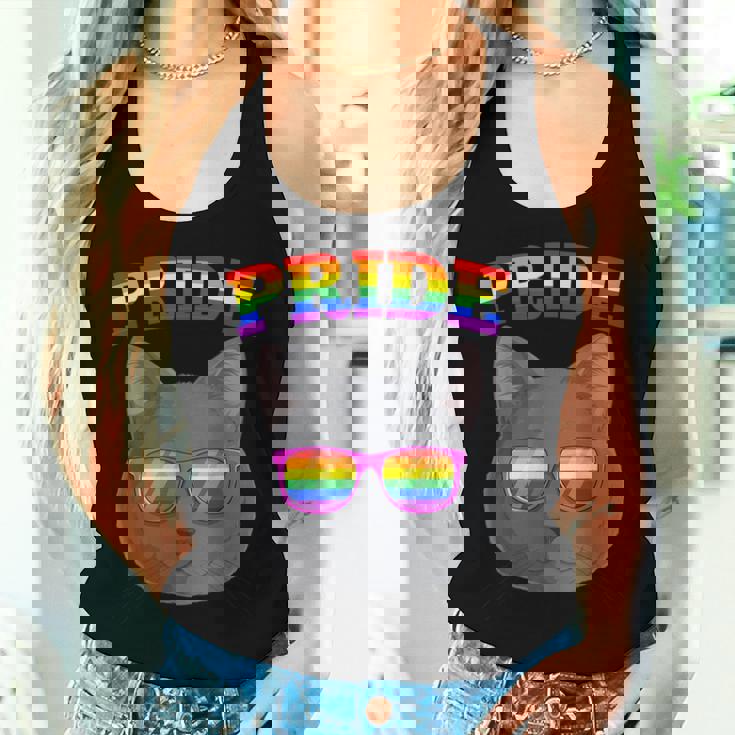 Lgbt Britishhorthair Cat Gay Pride Rainbow Lgbtq Kitty レディースタンクトップ 彼女への贈り物