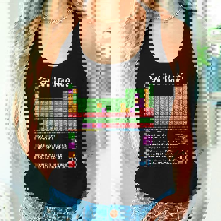 Can I Lick It Periodic Table Chart Science Teacher Cool Meme Women Tank Top Gifts for Her