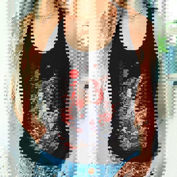 I Love Japan 東京都 日本の女の子 タトゥーアート レディースタンクトップ 彼女への贈り物