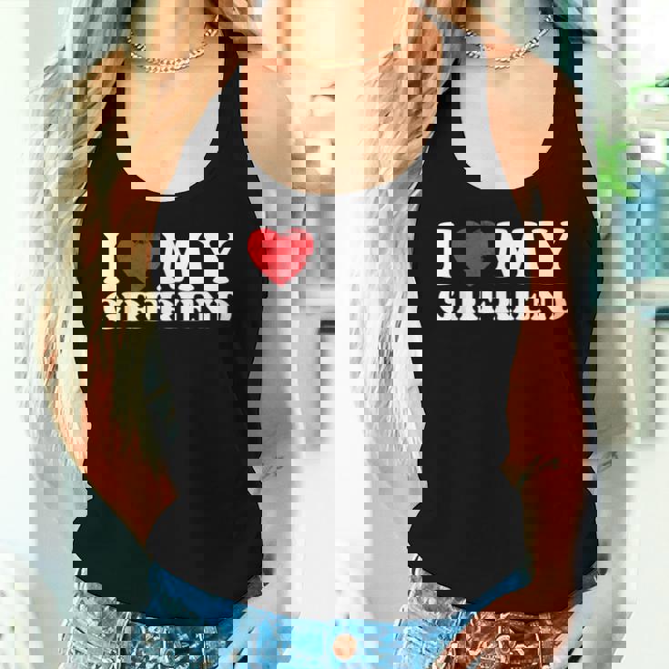 I Love My Girlfriend I Heart My Gf バレンタインデー レディースタンクトップ 彼女への贈り物