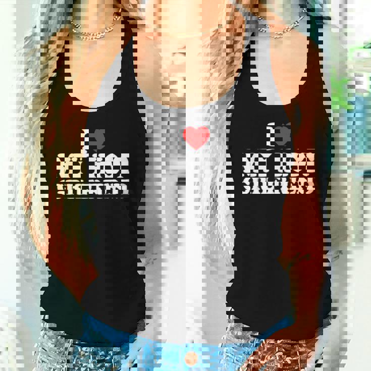 I Love My Hot Girlfriend レディースタンクトップ 彼女への贈り物