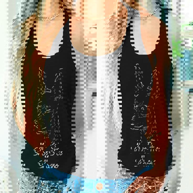 Min Pin Mama Dog Owner ミニチュアピンシャー ミニピンチャー レディースタンクトップ 彼女への贈り物