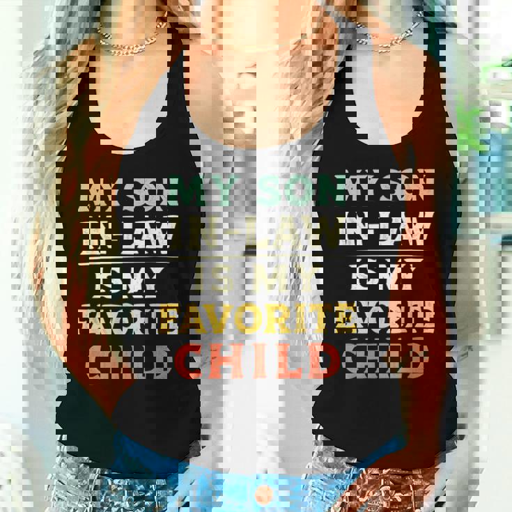 Myon In Law Is My Favorite Child Mothers Fathers Day レディースタンクトップ 彼女への贈り物