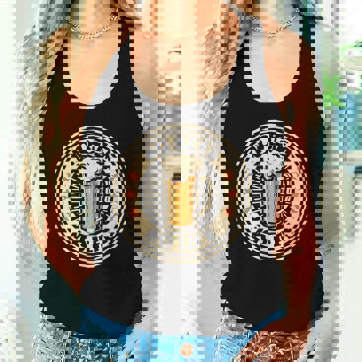 No Beer No Life ヴィンテージドリンク ビール愛好家 ビールファン向け レディースタンクトップ 彼女への贈り物