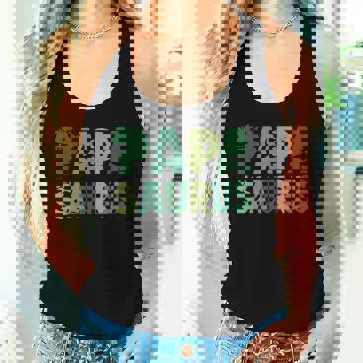 Papaaurus お揃い 家族 誕生日 恐竜 男性 女性 キッズ レディースタンクトップ 彼女への贈り物