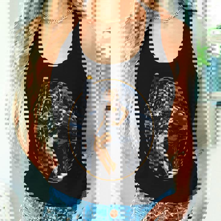 Pinup Girl Warbird 軍用航空機 航空機 レディースタンクトップ 彼女への贈り物