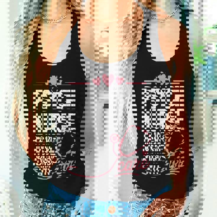 Psych Nurse Mental Health Psychiatric Nursing Appreciation レディースタンクトップ 彼女への贈り物