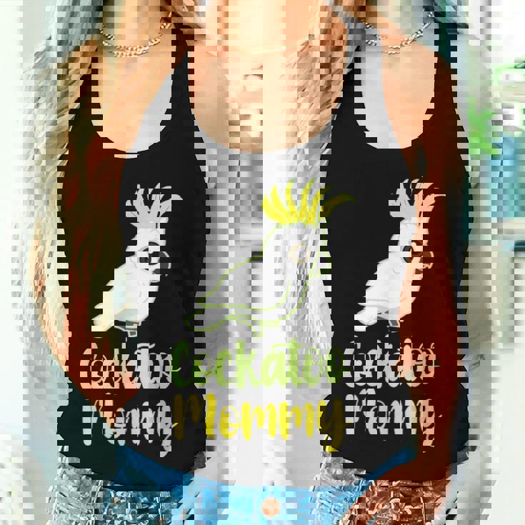 Retro Cockatoo Mother Mom Cockatoo Mommy Cockatiel レディースタンクトップ 彼女への贈り物