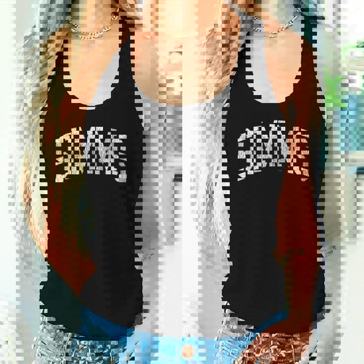 Simms Oklahoma Ok ビンテージ アスレチック スポーツデザイン レディースタンクトップ 彼女への贈り物