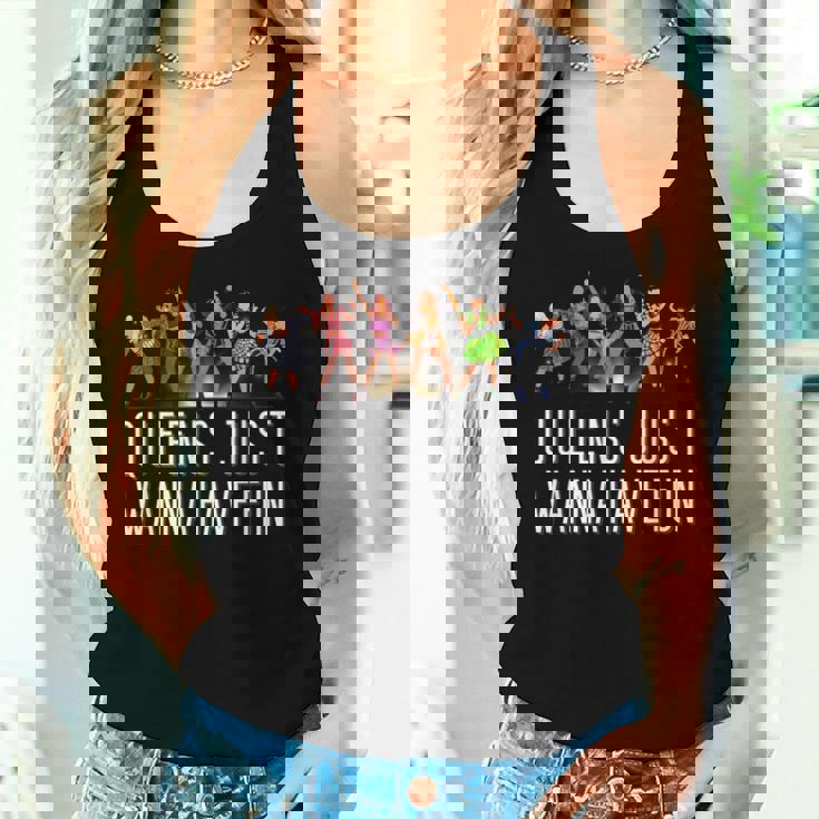 Six Queens Just Wanna Have Fun シアターミュージカル レディースタンクトップ 彼女への贈り物