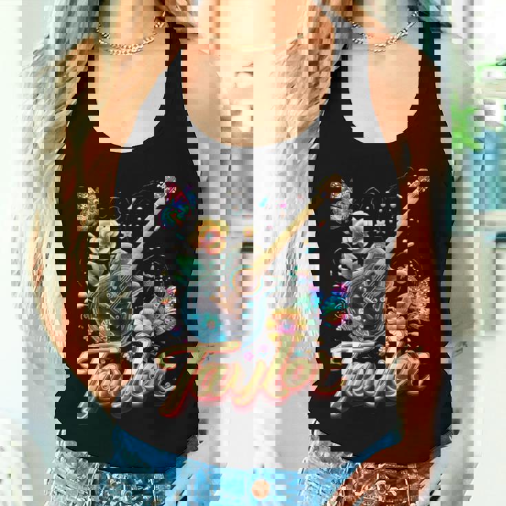 Taylor ファーストネーム I Love Taylor Birthday Girl Groovy 2010年代 レディースタンクトップ 彼女への贈り物