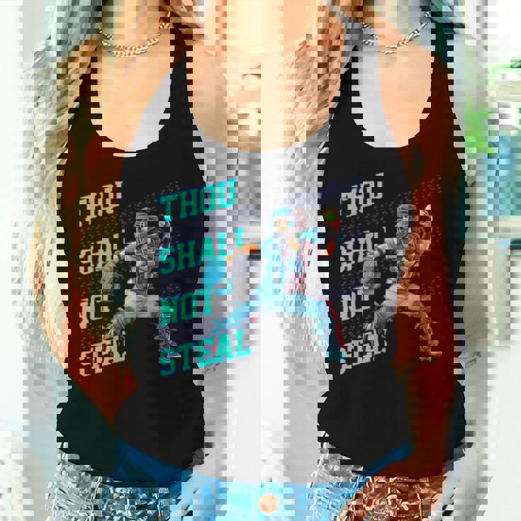 Thouhall Notteal Girls ソフトボールキャッチャー選手名言 レディースタンクトップ 彼女への贈り物