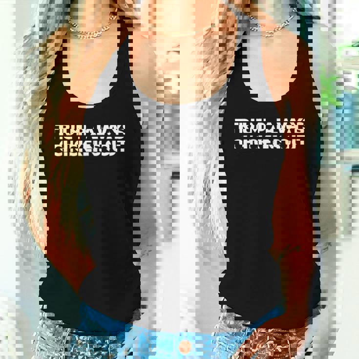 Trump Always Chickens Out Taco レディースタンクトップ 彼女への贈り物